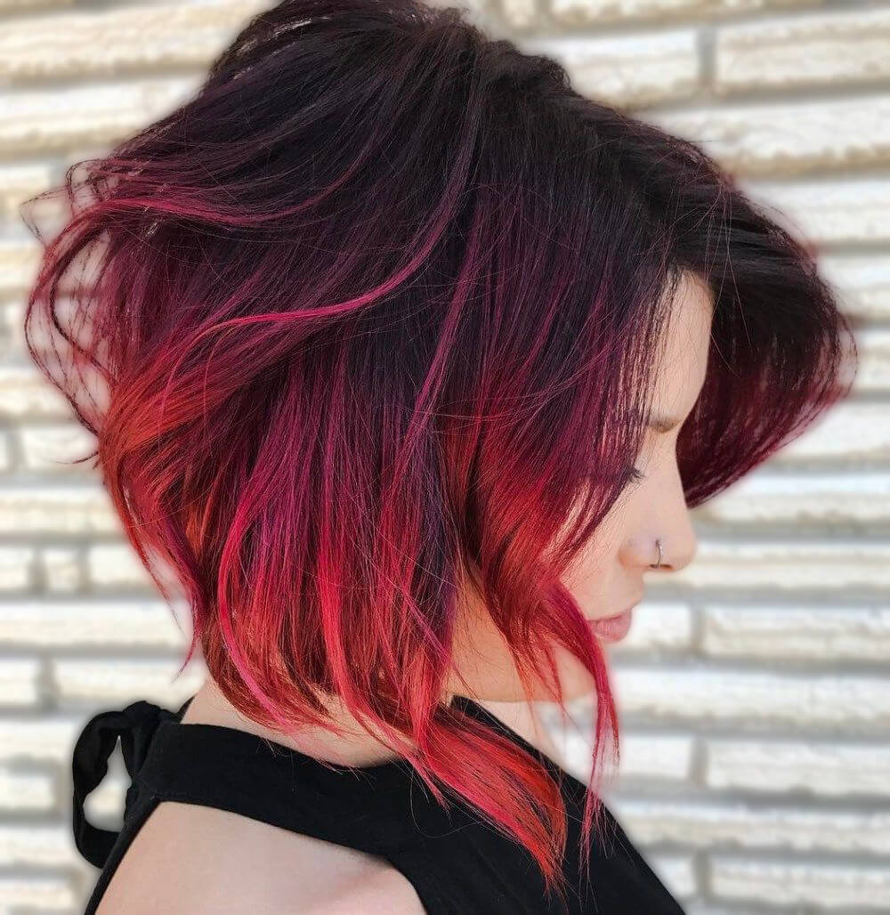 RED OMBRÉ BALAYAGE